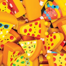 Rubber Pizza 2In Asmt