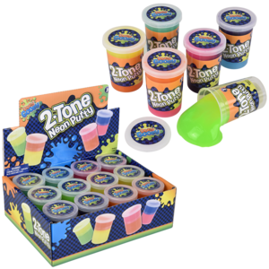 Two Tone Neon Putty 2.75In Asm