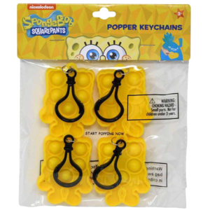 Spongebob 4Pk Popper Keychains