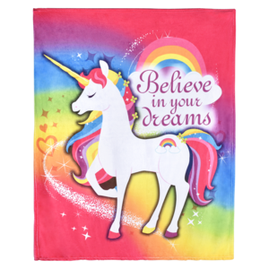 Unicorn Plush Blanket 50 X 60I