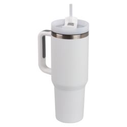 White 40Oz Tumbler W Handle