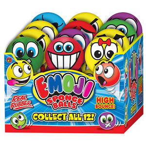 Emoji Sponge Balls 2.5In Asmt