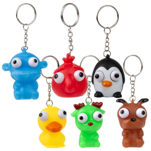 Animal Eye Popper Keychain 2In