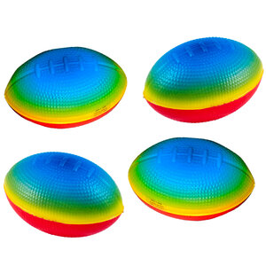 Rainbow Foam Football 4In