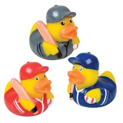 Rubber Ducky Baseball 2In Asmt