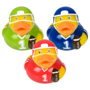 Rubber Ducky Football 2In Asmt